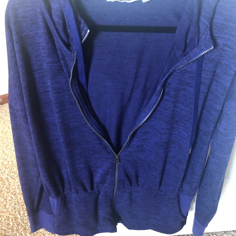 Purple hooded Athleta zip up